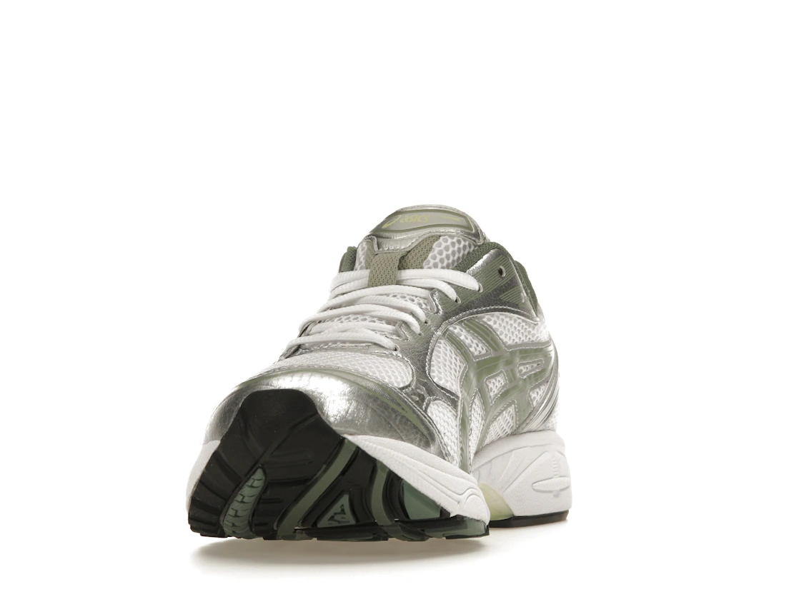 Vue 12 de ASICS Gel-Kayano 14 White Pure Silver Slate Grey Sage