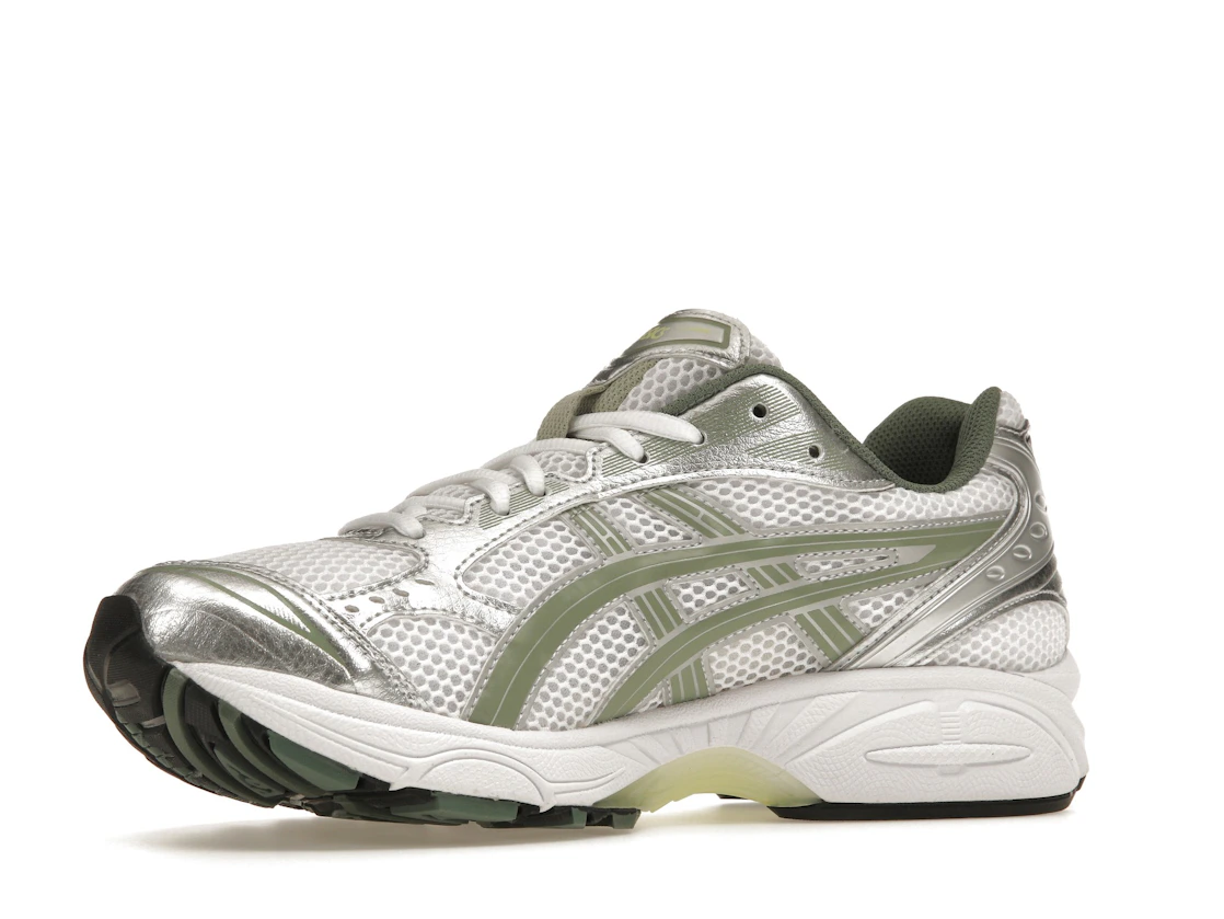 Vue 16 de ASICS Gel-Kayano 14 White Pure Silver Slate Grey Sage
