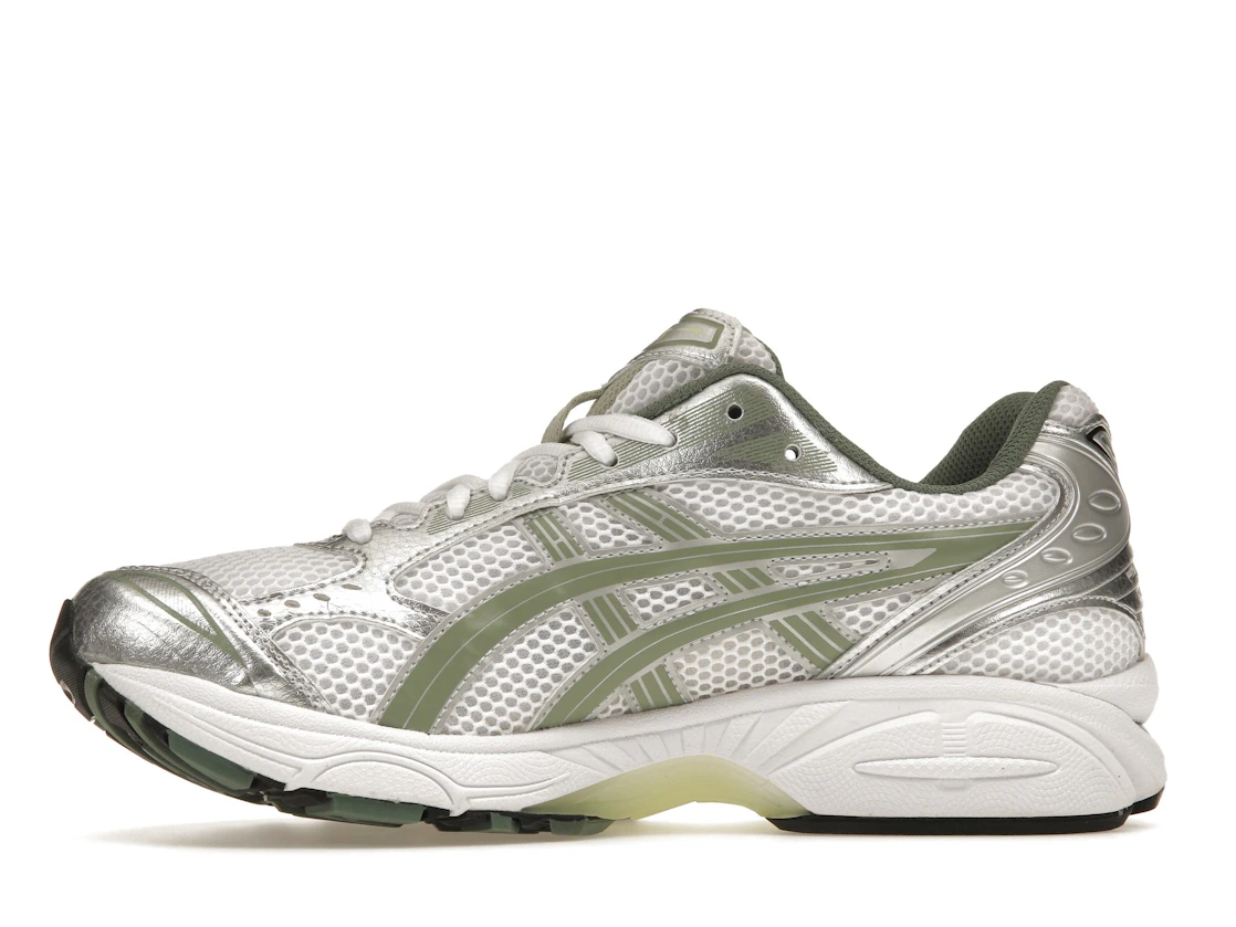 Vue 18 de ASICS Gel-Kayano 14 White Pure Silver Slate Grey Sage