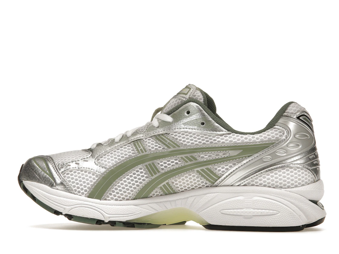 Vue 20 de ASICS Gel-Kayano 14 White Pure Silver Slate Grey Sage