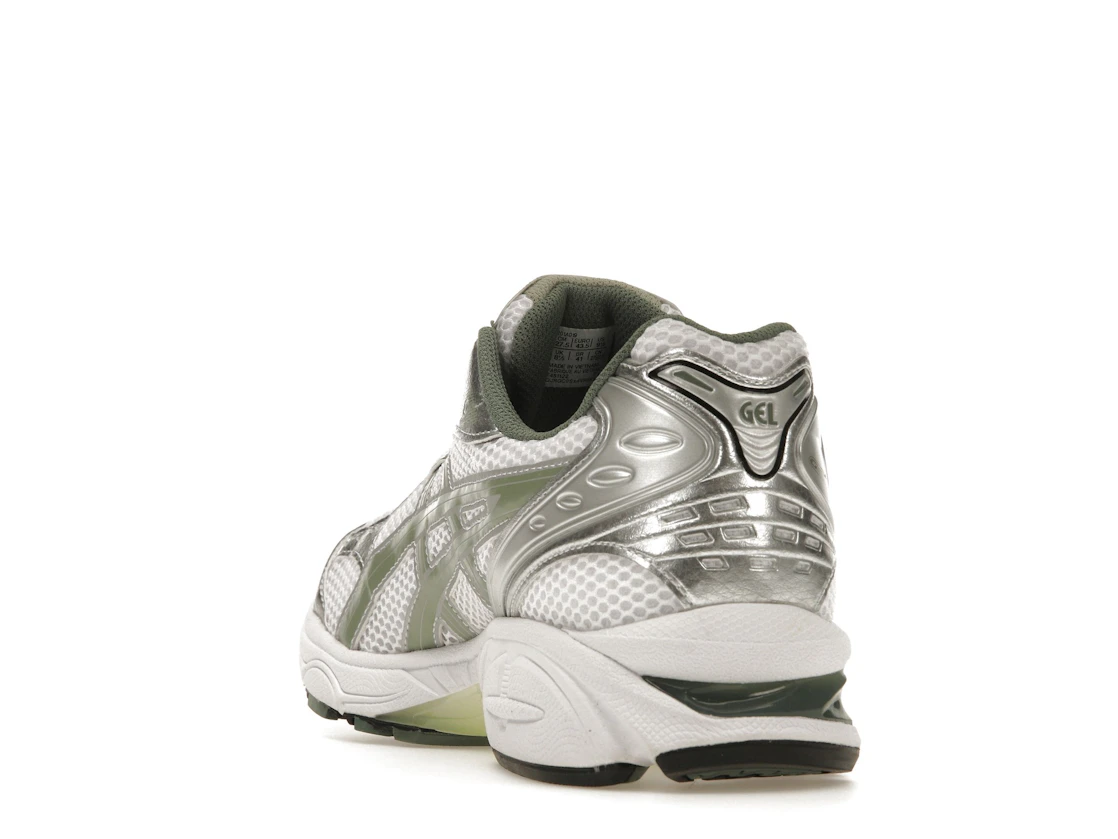 Vue 26 de ASICS Gel-Kayano 14 White Pure Silver Slate Grey Sage