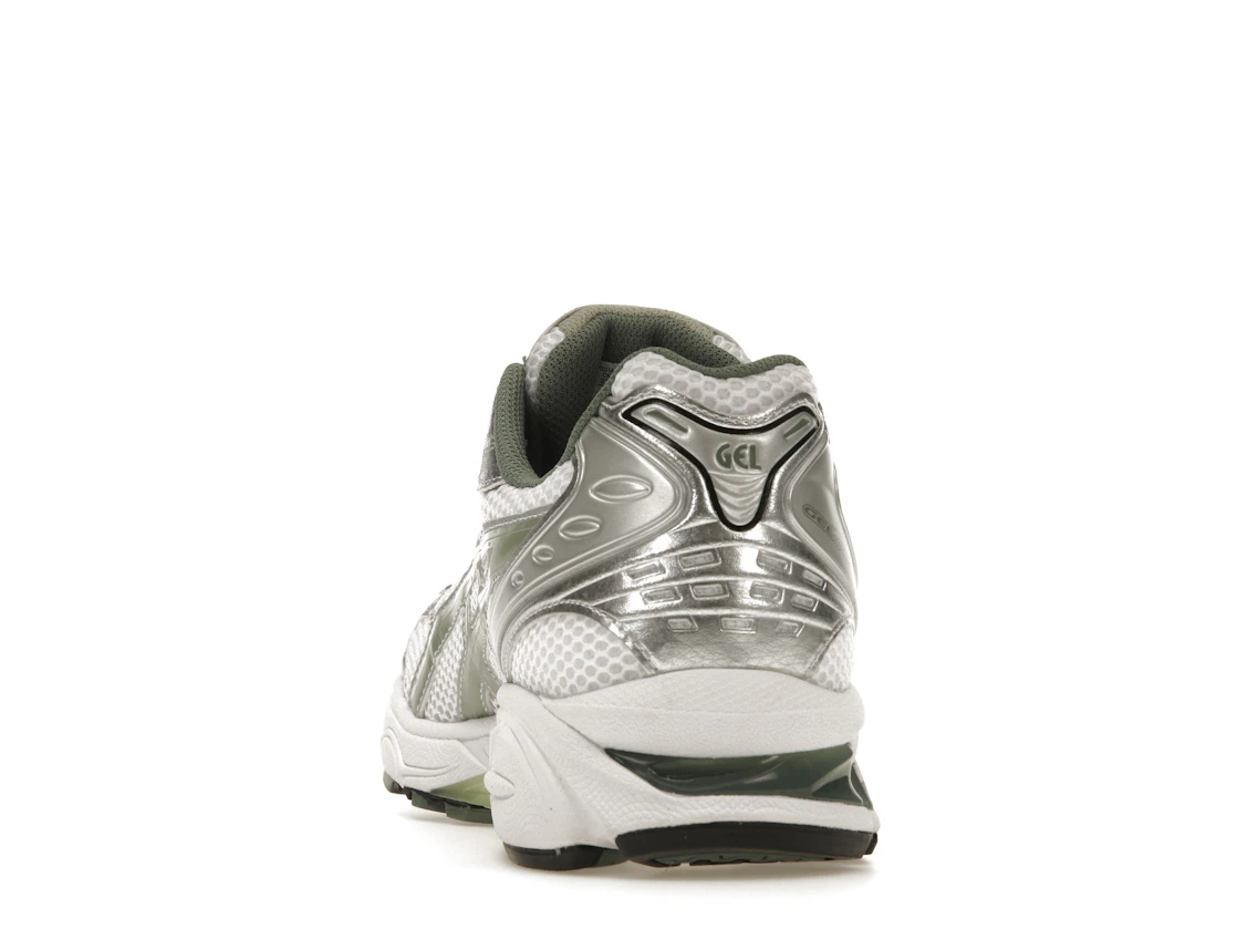 Vue 27 de ASICS Gel-Kayano 14 White Pure Silver Slate Grey Sage