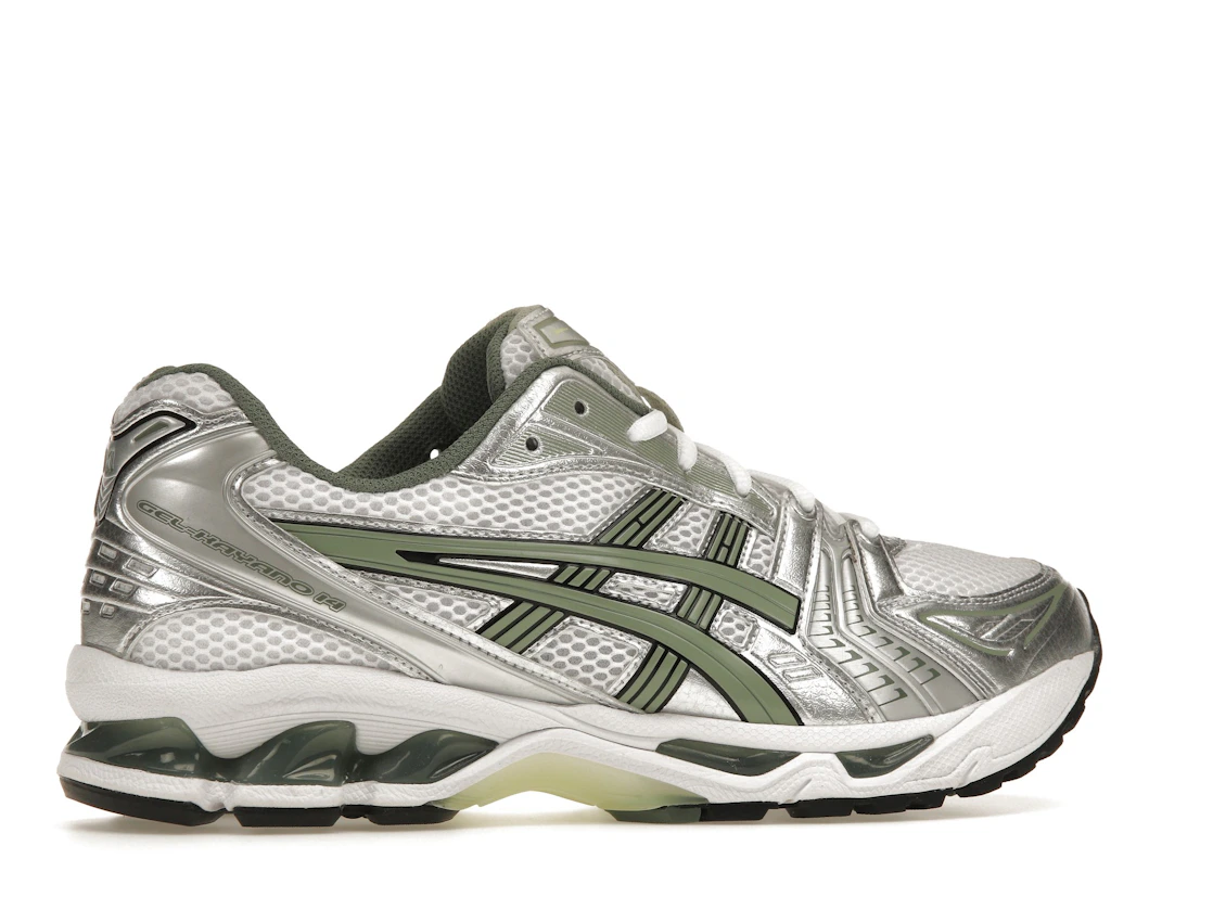 Vue 35 de ASICS Gel-Kayano 14 White Pure Silver Slate Grey Sage