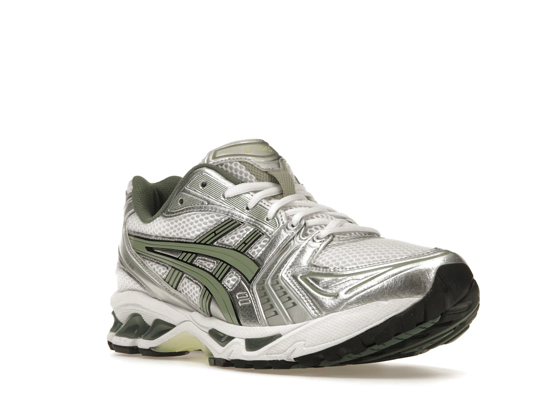 Vue 6 de ASICS Gel-Kayano 14 White Pure Silver Slate Grey Sage