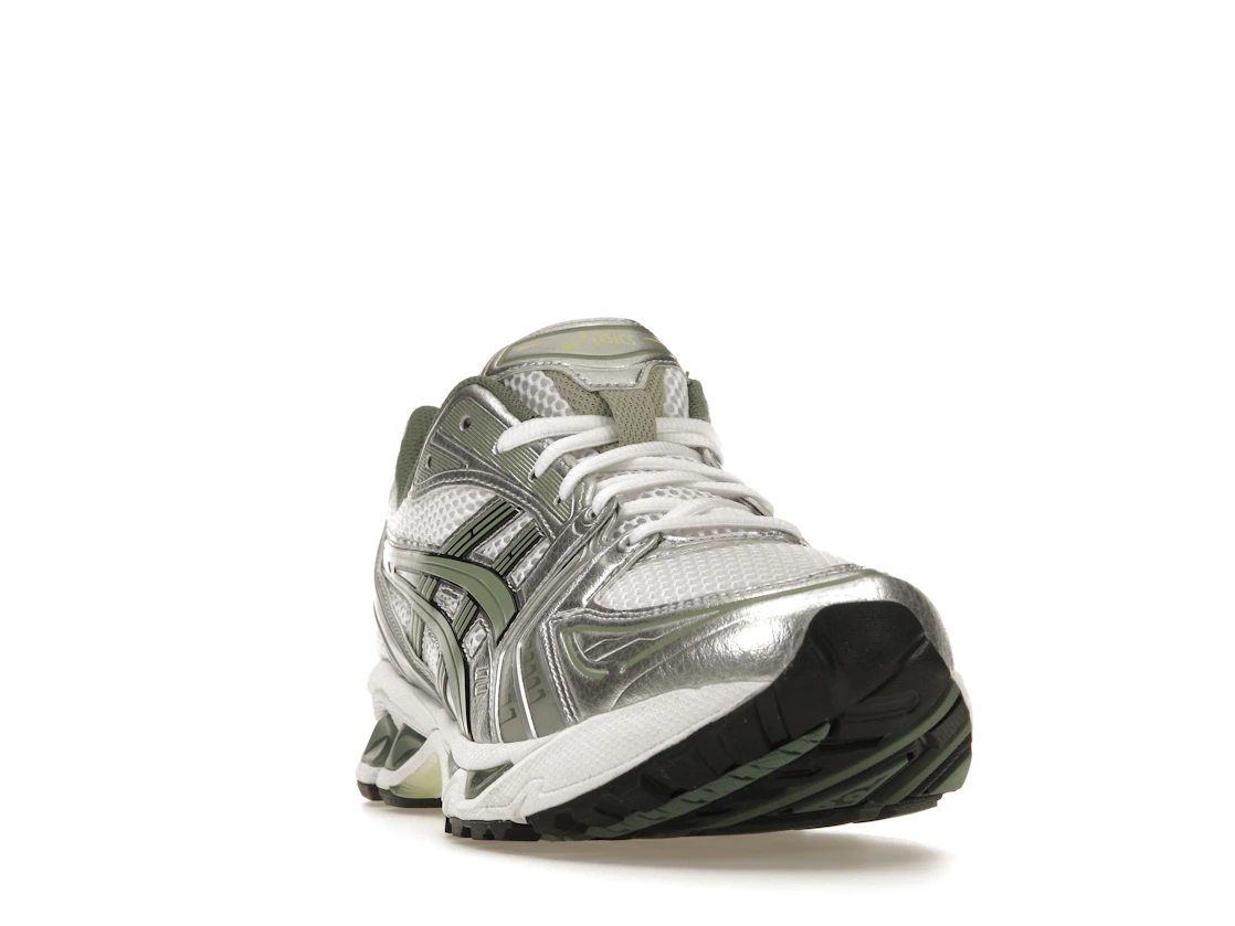 Vue 8 de ASICS Gel-Kayano 14 White Pure Silver Slate Grey Sage