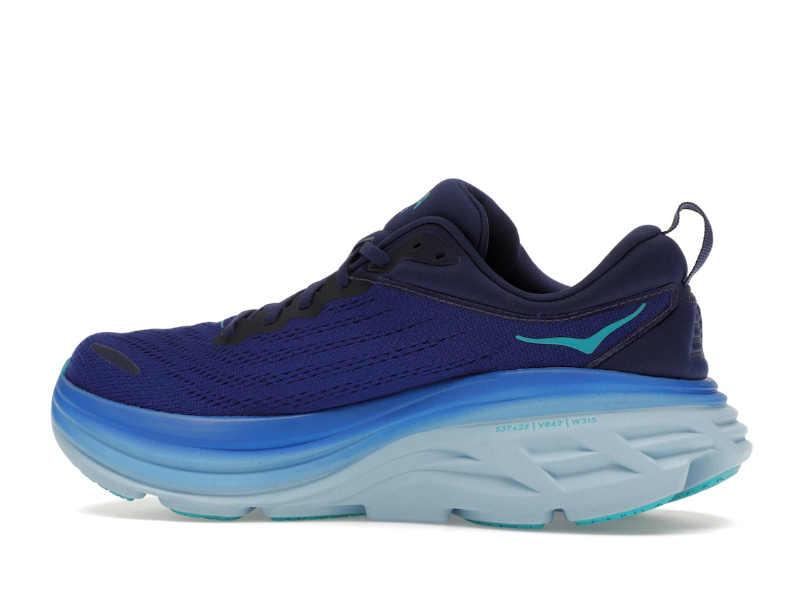 Vue 21 de Hoka One One Bondi 8 Bellwether Blue