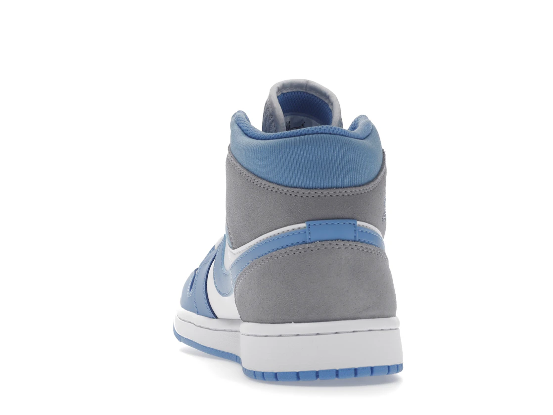 Vue 27 de Jordan 1 Mid University Blue Grey