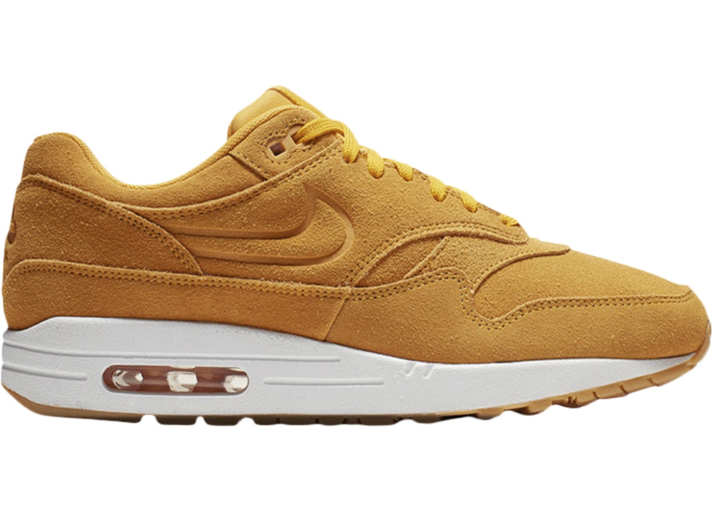 Nike Air Max 1 PRM University Gold Suede 