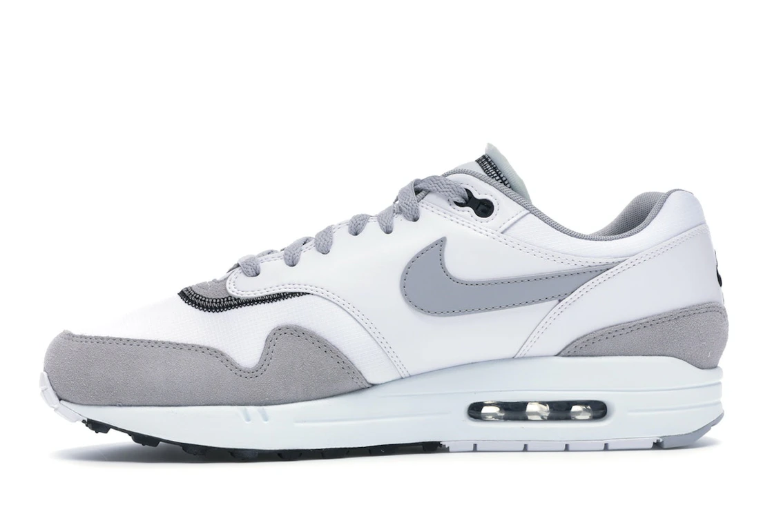 Vue 18 de Nike Air Max 1 Wolf Grey White
