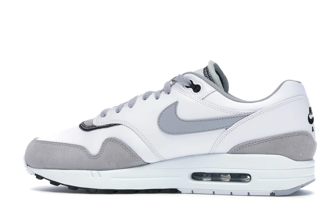 Vue 20 de Nike Air Max 1 Wolf Grey White