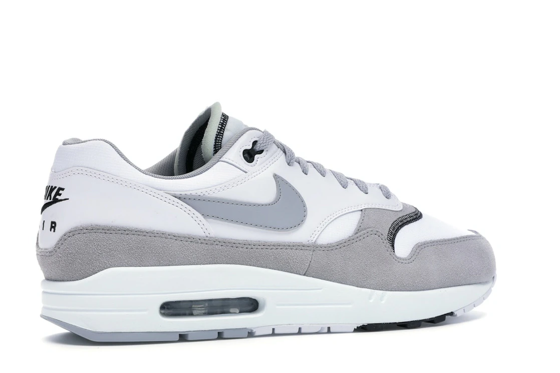 Vue 34 de Nike Air Max 1 Wolf Grey White