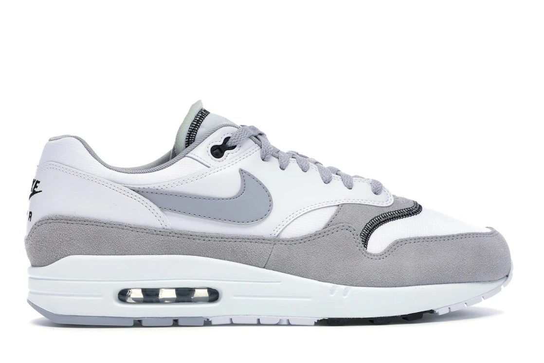 Vue 36 de Nike Air Max 1 Wolf Grey White