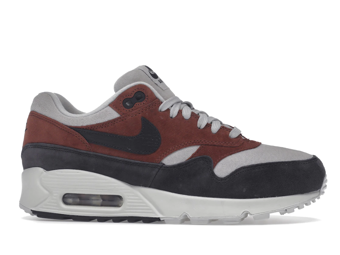 Vue 2 de Nike Air Max 90/1 Red Sepia Oil Grey 