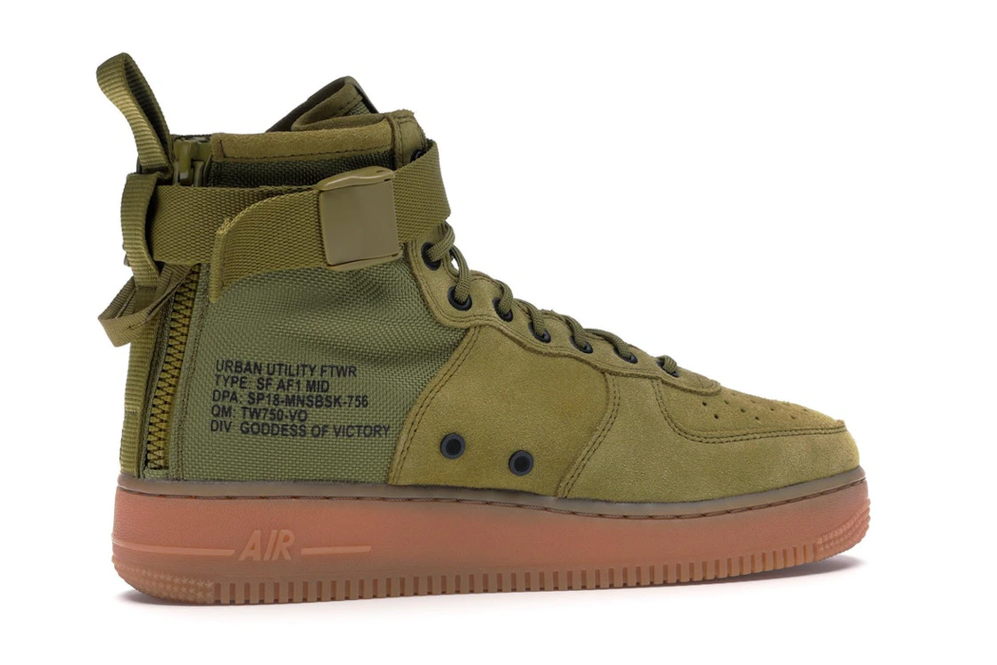 Vue 35 de Nike Sf Af1 Mid Desert Moss Desert Moss